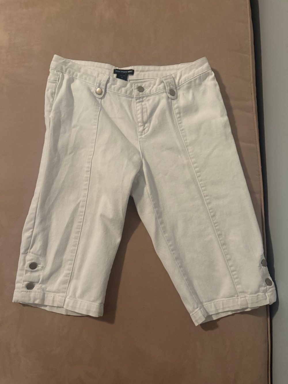 Saint Tropez West White Seamed Capri Pants